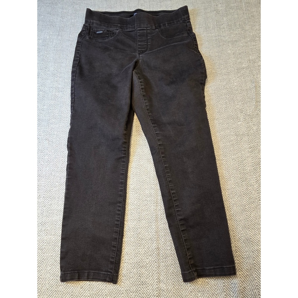 Nine West Skinny Jeans Women's 28W Charcoal Gray Dark Wash Denim Stretch Pull On